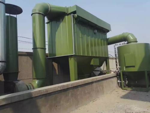 消防演習(xí)布袋除塵器安裝完成